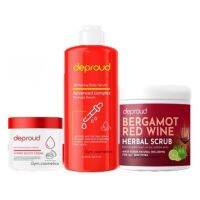 เซ็ตผิวใส Deproud ดีพราวด์ HYDRO BOOST CREAM/Whitening Body Serum/Bergamot Red wine Herbal Scrub เลือกได้จ้า