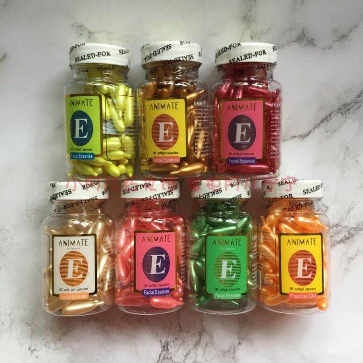 Authentic Animate Vitamin E Nutrition Essence Facial Eye Skin Oil Capsules Beauty Salon