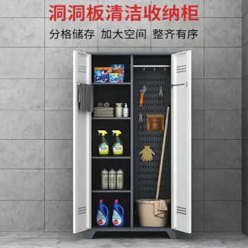 Mop and Broom Storage Single Door Steel Cleaning Cabinets - China Cleaning  Cabinet, Steel Cleaning Cabinets