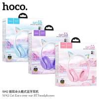 หูฟังบลูทูธ HOCO รุ่น W42 Cat Ears over-ear headphone หูฟังบลูทูธไร้สาย มีไฟ LED รองรับการเชื่อมต่อ TF Card / 3.5 AUX