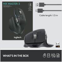 เมาส์ไร้สาย Mx Master 3 Logitech MX Master 3  Wireless Mouse Bluetooth and usb - Ergonomic