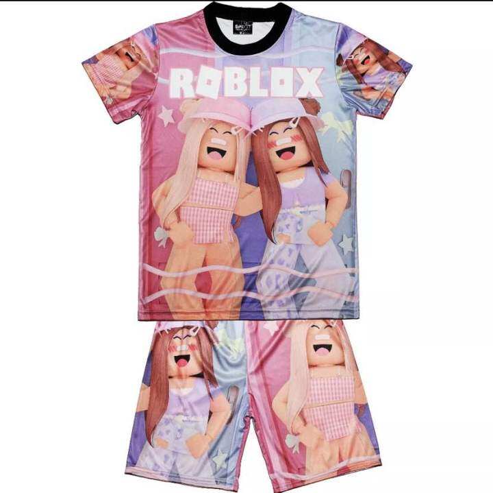 Kids T-shirt Roblox Game Cartoon Printed Shirts Clothes [5-12 Years Old]