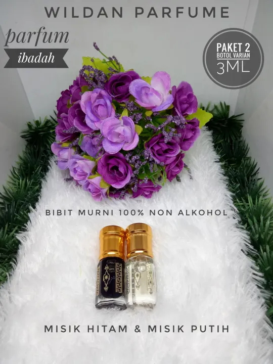 paket 2 botol 3ml minyak misik arab misik hitam& misik putih original ...