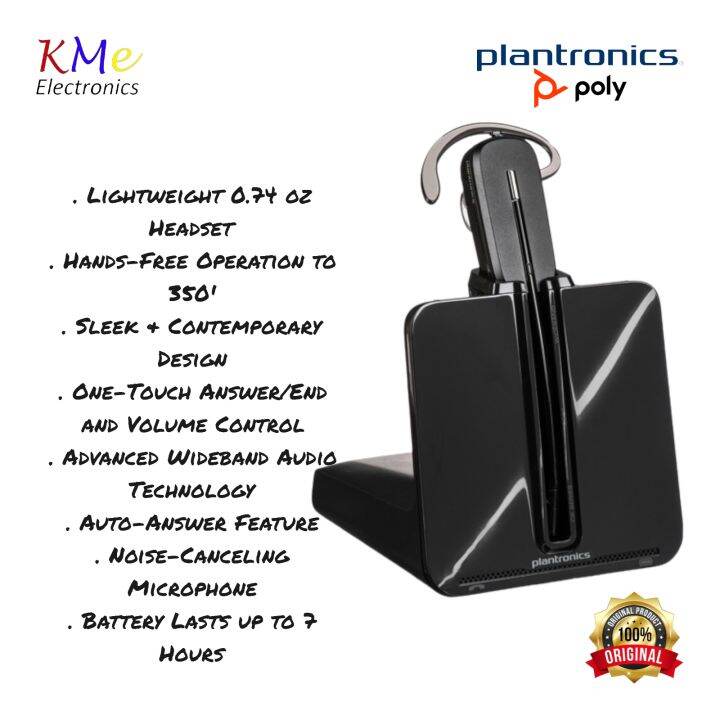 Poly Plantronics CS540 (CO54) Wireless Headset System Wireless DECT