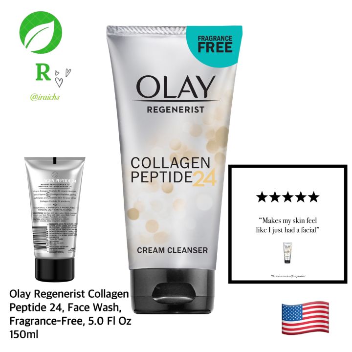 Olay Regenerist Collagen Peptide 24 Face Wash Fragrance Free 50 Fl Oz 150ml Lazada Ph