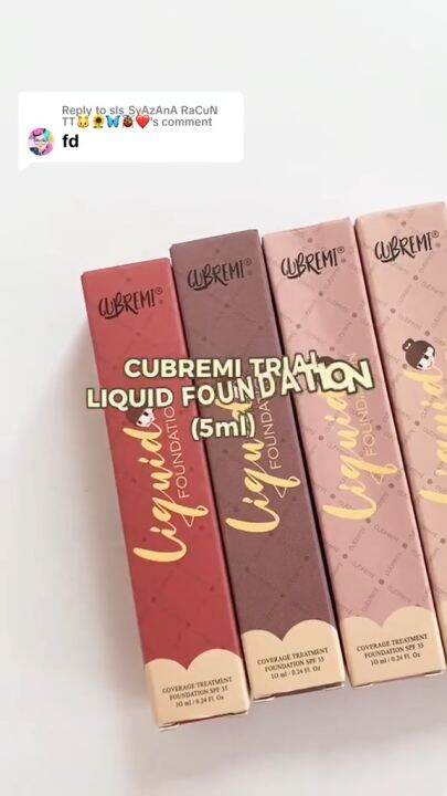 CUBREMI LIQUID FOUNDATION TRIAL 5ML | Lazada