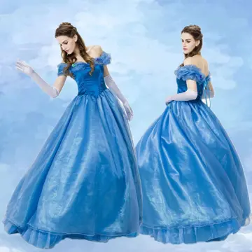 Cinderella Princess Cosplay Cinderella Dress For Adult Women Blue Deluxe  Cinderella Cosplay Costume Girl Prom Dress From Portsvy, $115.58 |  DHgate.Com