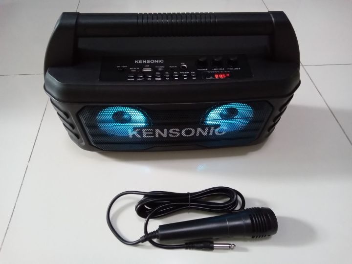 ลำโพงบูลทูธ-kensonic-รุ่น-ks-321-ใช้เล่นเพลงผ่านช่อง-usb-บูททูธ-ได้-เล่นวิทยุ-fm-แถมไมค์สาย-1-ตัว