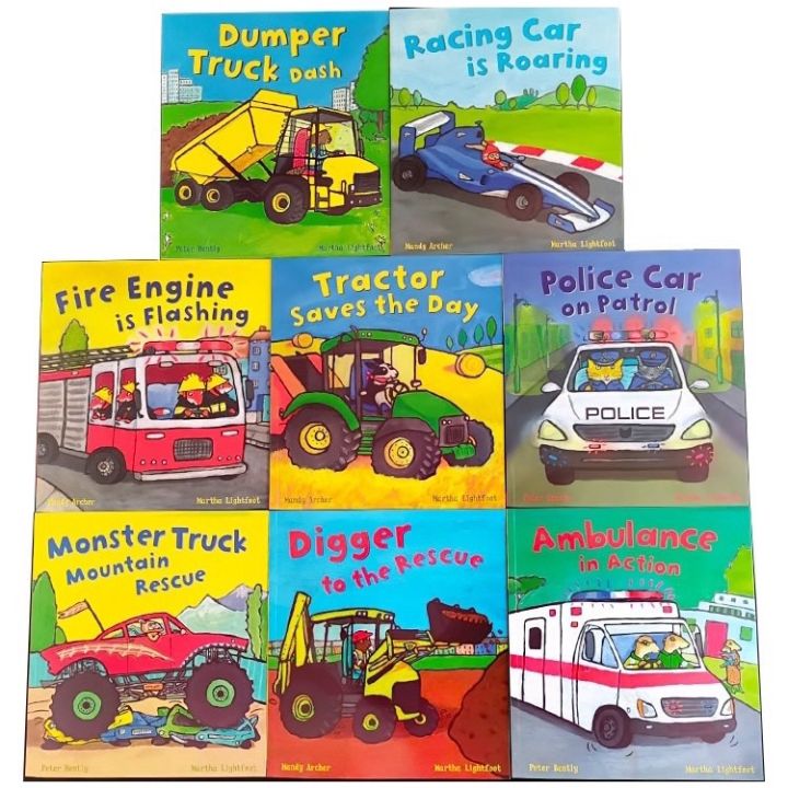 （8books）Busy Wheels books set | Lazada