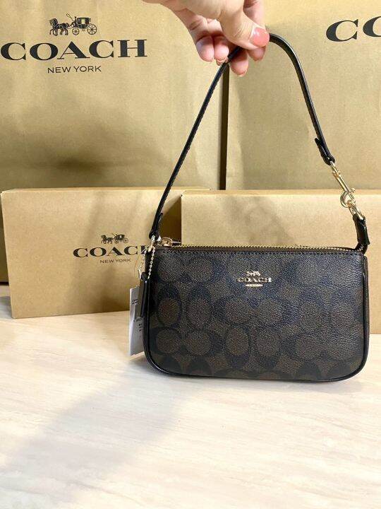 กระเป๋า-coach-outlet-แท้-รุ่น-c3308-nolita-19-in-signature-canvas-สีนำ้ตาลเข้ม