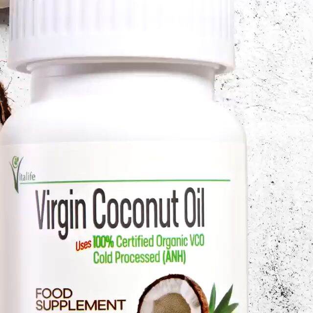 Vitalife Virgin Coconut Oil 1000mg softgel kids adult antifungal anti
