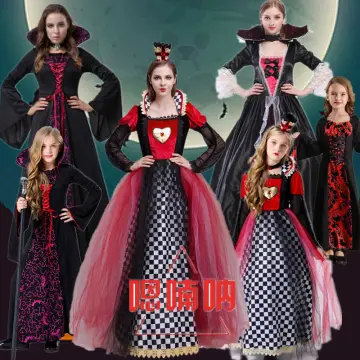 Queen Of Hearts Costume, Halloween New Costume Performance Costume Peach  Heart Queen Alice In Wonderland Red Queen Cos Clothing