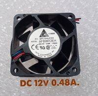 พัดลม (FAN)   MGT6012UB-025   12V DC ขนาด 60x60x25mm. 12V 0.35A , 0.48A , 0.58A เกรดA อย่างดีพร้อมส่ง แบบลูกปืน 3สาย