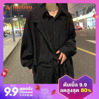 เสื้อเชิ้ตการออกแบบฉลุลายนิยมในคนกลุ่มหนึ่งสำหรับผู้ชาย INS เสื้อเชิ้ตแขนยาวทรงหลวมโอเวอร์ไซส์สุดหล่อและหล่อสำหรับผู้ชายเสื้อตัวนอก