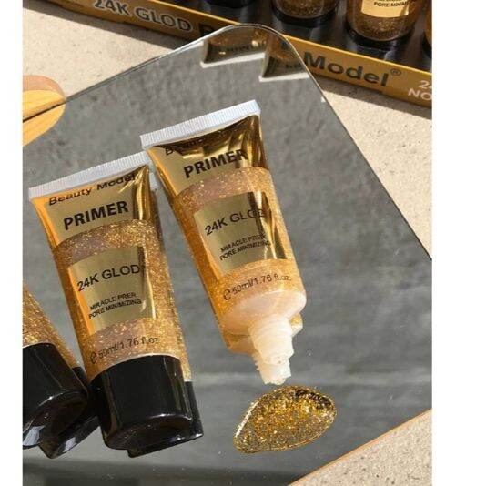 GOLD PRIMER MAKEUP TAHAN LAMA BASE PORE MINIMISE KECILKAN PORI PORI