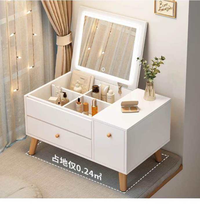 Tatami LED Light Vanity Table With Mirror Nordicwindow Vanity Mirror