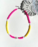 CEE.EIW - Choker - TRIBE : PINK &amp; YELLOW - Handmade สร้อยคอแฟชั่น สร้อยคอไปทะเล สร้อยคอชิคๆ สร้อยคอโชกเกอร์ สร้องคอแฮนด์เมด