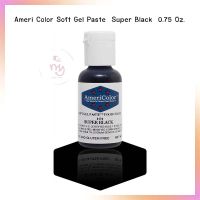 Ameri Color Soft Gel Paste สีเจลผสมอาหาร Super Black  ขนาด 0.75 oz จำนวน 1 ขวด