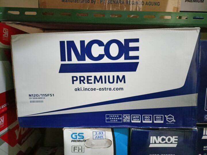 Aki Fuso/ Incoe Premium N120 / 12V120Ah/ Aki Truk Nissan Genset Alat