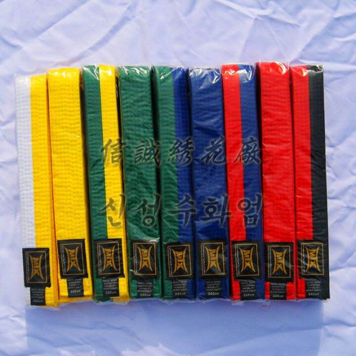 Taekwondo Ribbon Embroidered Taekwondo Road Belt Taekwondo Grading Belt