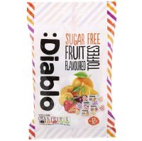 เดียโบล ท๊อฟฟี่รสผลไม้ ปราศจากน้ำตาล Diablo Fruit Flavoured Toffees Candy Sugar Free 75g