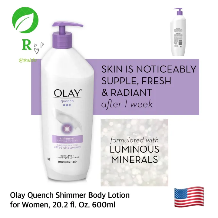 Olay Quench Shimmer Body Lotion for Women, 20.2 fl. Oz. 600ml Lazada PH