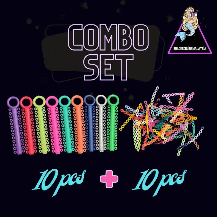 Getah braces set combo Ligature tie Power O Powerchain Lazada