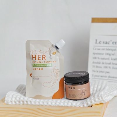 (พร้อมส่ง) แท้100% HER สครับเฮอ เบบี้เฮอ babyher สครับมะขามเฮอ สครับน้องเฮอจิ๋ว /แบบซอง50g.