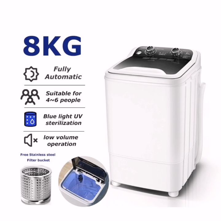 Fully Automatic Washing Machine 8KG Top Load Household Washing Machine ...