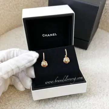 Competitive Cost Chanel Large Black and Silver Drop Earrings, cc stud earrings  chanel - indianbullloans.co.in