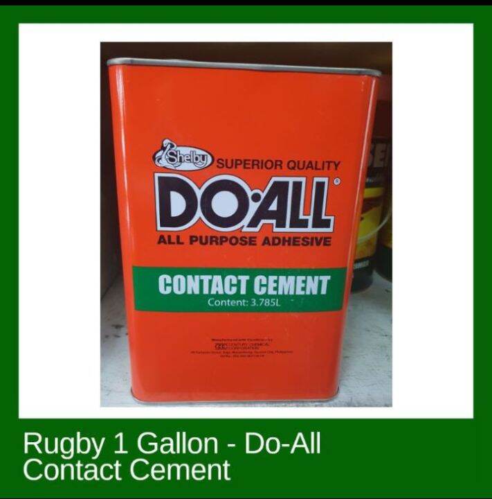 SHELBY DO ALL RUGBY CONTACT CEMENT ALL PURPOSE ADHESIVE GALLON Lazada PH