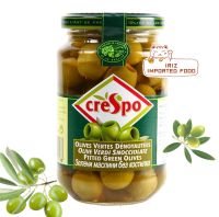 มะกอกเขียวไร้เมล็ดในน้ำเกลือ Crespo Pitted Green Olives 333g