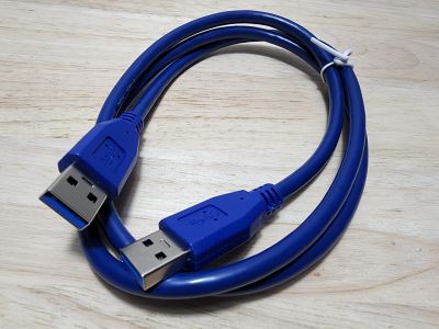 สาย USB 3.0 ผู้-ผู้(Male to Male) สำหรับเชื่อมต่อพอร์ต USB ความเร็ว 5Gbps ใช้กับ USB2.0/3.0 ได้ สายมาตรฐานโรงงานอย่างดี