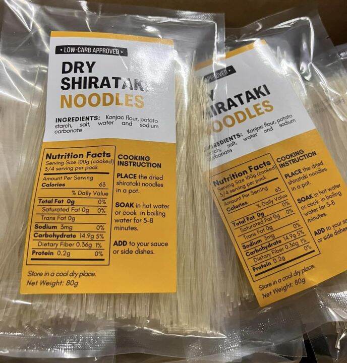 LOW CARB DRY SHIRATAKI NOODLES Lazada PH