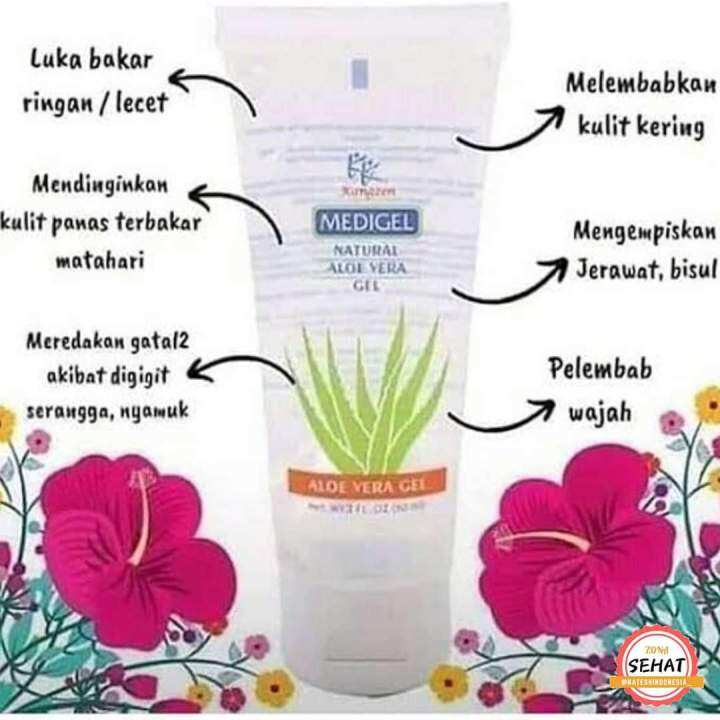 Kangzen Medigel Natural Aloe Vera gel untuk pelembab wajah sariawan