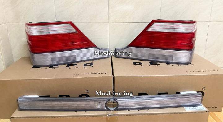 depo-ไฟท้าย-ขาวแดง-mercedes-benz-w140-3ชิ้น-ไฟท้าย2ชิ้น-ทับทิม