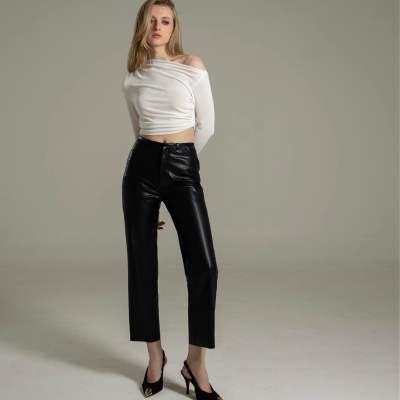 Margaux Pants (Black Vegan Leather)