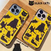 (พรีเมียมบัมเปอร์) Black Cats Yellow เคสสำหรับไอโฟน เคสกันกระแทกไอโฟน 15pm / 15pro / 15 / 14promax / 14pro/ 14/ 13promax/ 13pro/ 13/ 12promax/ 12/12pro / 11