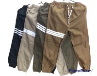 กางเกงขาจั๊ม กางเกงjogger pants(มีแถบ)