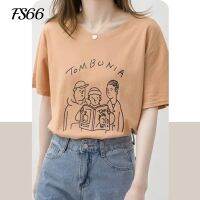 STUDIO66 [พร้อมส่ง] / เสื้อยืดคอกลมแขนสั้นลายการ์ตูนสำหรับฤดูร้อน ☀️