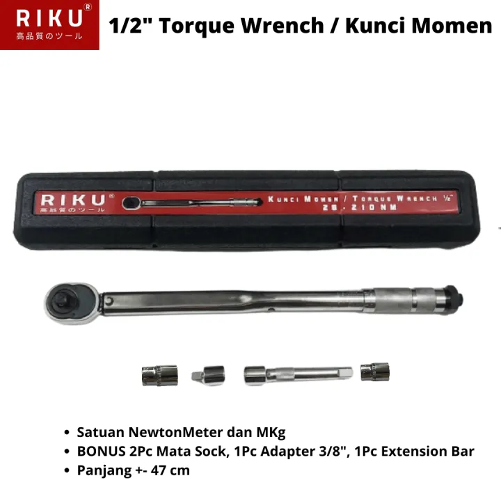 Kunci Torsi Kunci Momen Torque Wrench 1 2 In Inch Inci Riku Japan