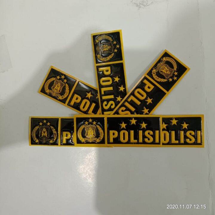 Stiker Plat Embos POLISI | Stiker Plat Motor | Stiker | Stiket Plat ...