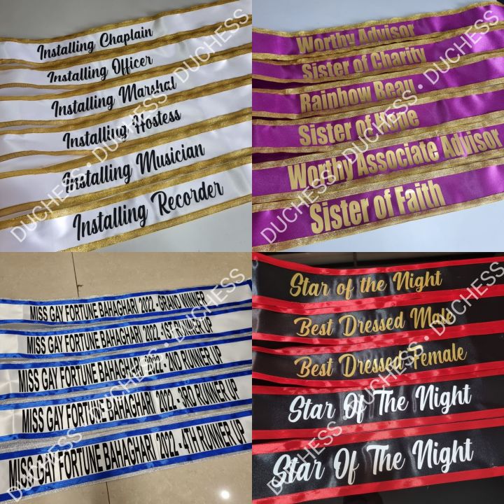 Customized Sash Pageant Sash Awards Sash Any Sash Graduation Sash ...