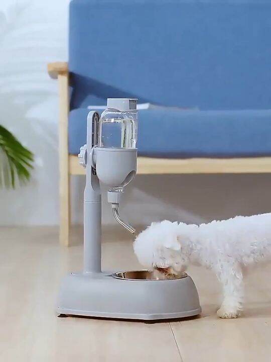 Dog water dispenser not wet mouth water dispenser automatic hanging