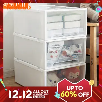 Extra Large Capacity Drawer Type Storage Cabinet, Transparent With