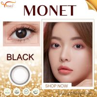 คอนแทคเลนส์  Monet Black - Beautylens เกรดระดับห้างแว่นค่าอมน้ำแท้ 55% มีค่าสายตา