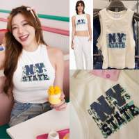 NY State tank top??(290฿ฟรีส่ง) เสื้อกล้ามคอกลมแขนกุดดีเทลเย็บติด ผ้ายีนส์บนตัวเสื้อเก๋ๆ เนื้อผ้าร่องริบ ใส่สบาย ลายน่ารักมากๆ ตัวเสื้อทรงสวย  ผ้าคุณภาพดีมากค่าา