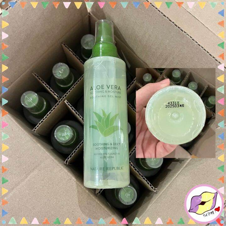 ของแท้-packageใหม่-nature-republic-soothing-amp-moisture-aloe-vera-92-soothing-gel-mist-155ml