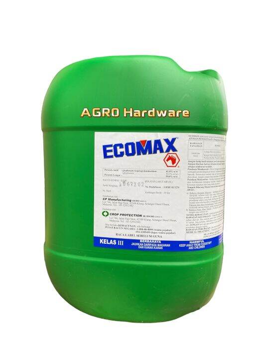 20l Ecomax Glyphosate 41 Weed Killer Herbicide Racun Rumpai Lalang