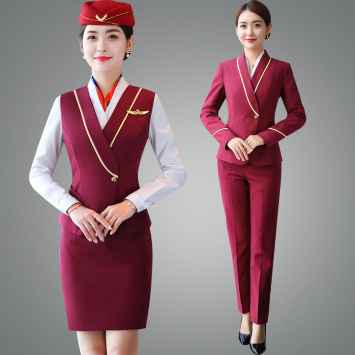 Business Wear Female Temperament Southern Airlines Stewardess Uniform ...